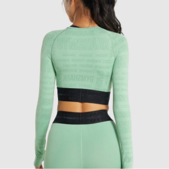 Gymshark vision long sleeve crop top NWOT - Picture 2 of 7